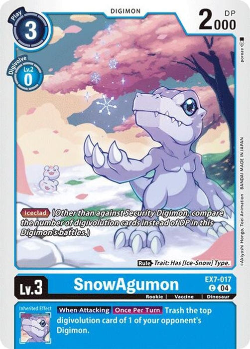 SnowAgumon (#EX7-017 C) (Digimon LIBERATOR) Near Mint 