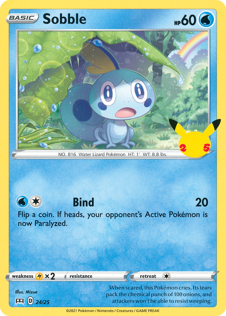pokemon evolution cards charizard Sobble (24/25) [McDonald's 25th Anniversary] — Manta Trading
