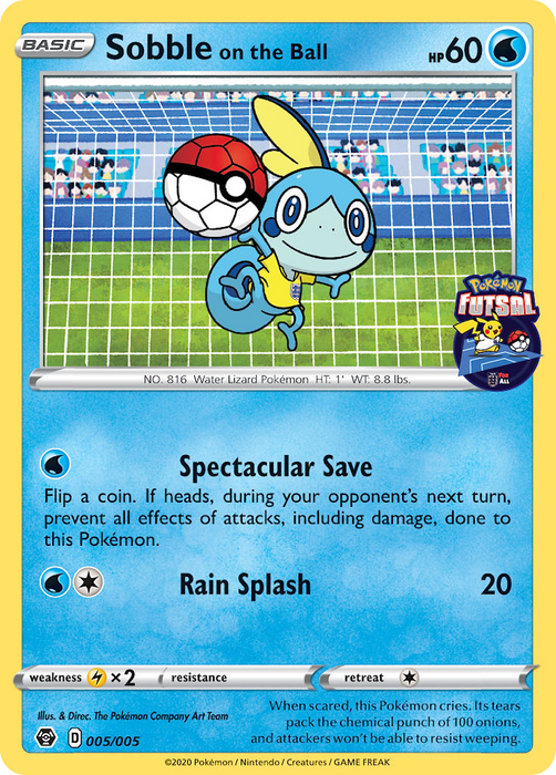 Sobble on the Ball (005/005) [Pokemon Futsal Collection] 