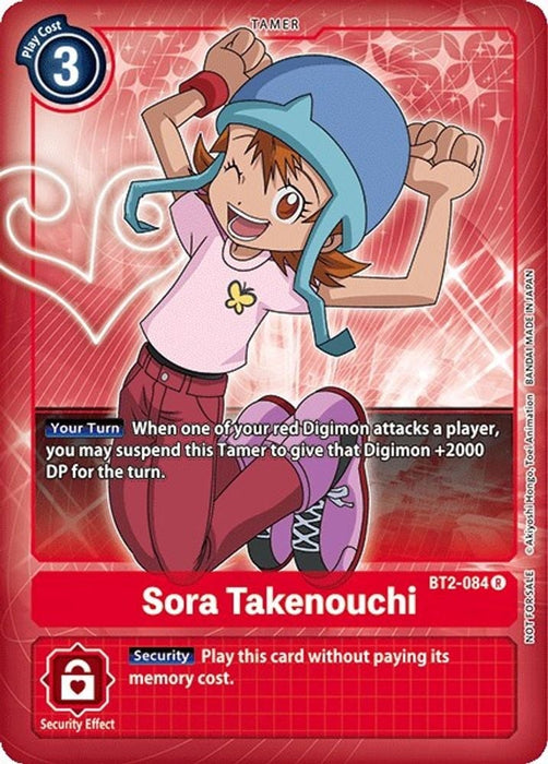 Sora Takenouchi Box Topper (#BT2-084 R) (Release Special Booster 1.0) Near Mint Foil 