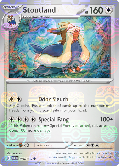 Stoutland (076/086) (Master Ball Pattern) [Scarlet & Violet: White Flare] 