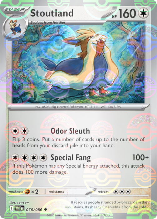 Stoutland (076/086) (Poke Ball Pattern) [Scarlet & Violet: White Flare] 