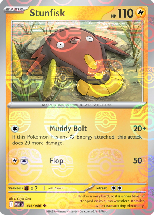 Stunfisk (035/086) (Master Ball Pattern) [Scarlet & Violet: White Flare] 