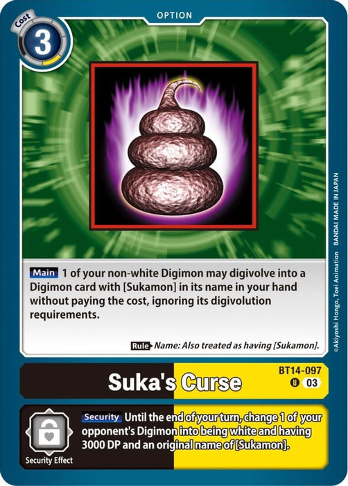 Suka's Curse (#BT14-097 U) (Blast Ace) Near Mint 