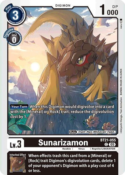 Sunarizamon (#BT21-055 C) (World Convergence) Near Mint 