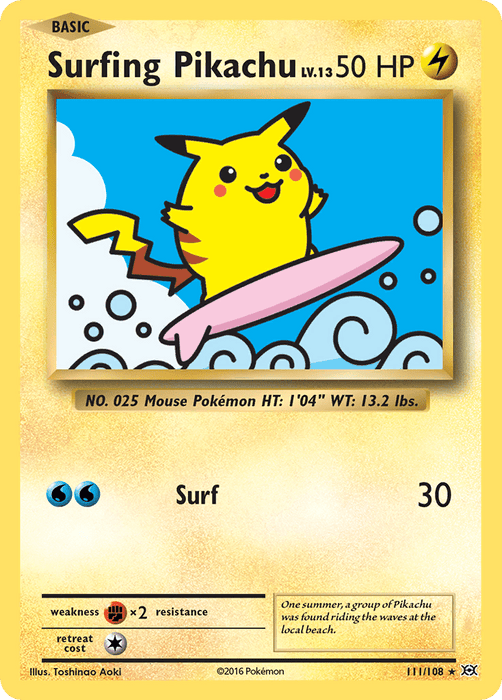 Surfing Pikachu (111/108) [XY: Evolutions] 