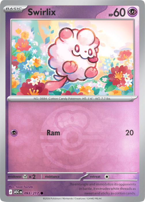 Swirlix (Love Ball) (093/217) [Mega Evolution: Ascended Heroes]