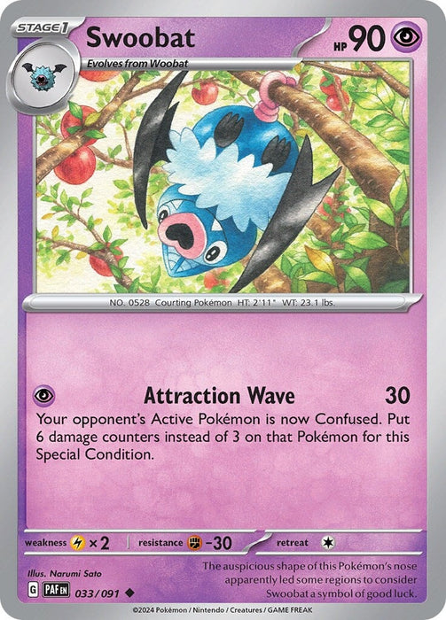 Swoobat (033/091) [Scarlet & Violet: Paldean Fates] 