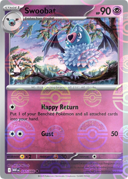 Swoobat (037/086) (Poke Ball Pattern) [Scarlet & Violet: White Flare] 