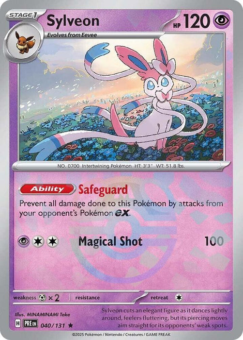 Sylveon (040/131) (Master Ball Pattern) [Scarlet & Violet: Prismatic Evolutions] 
