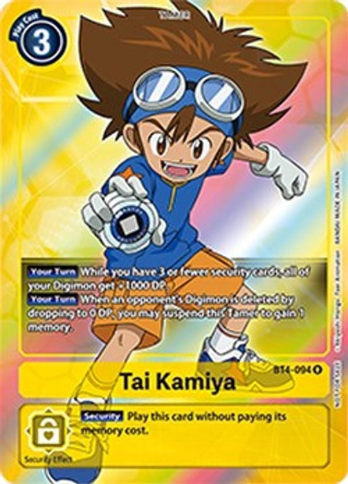 Tai Kamiya (Box Topper) (#BT4-094 R) (Great Legend) Near Mint Foil 