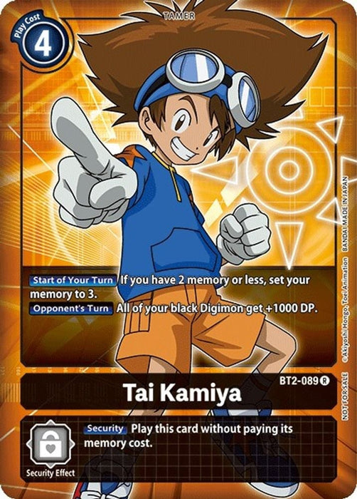 Tai Kamiya - BT2-089 (Box Topper) (#BT2-089 R) (Release Special Booster 1.0) Near Mint Foil 