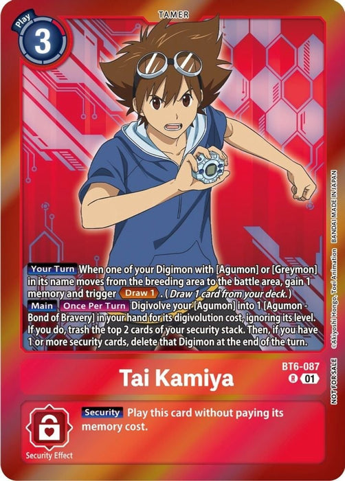 Tai Kamiya Event Pack 5 (#BT6-087 R) (Double Diamond) Near Mint Foil 