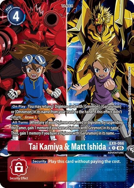 Tai Kamiya & Matt Ishida (Alternate Art) (EX9-066 R) 