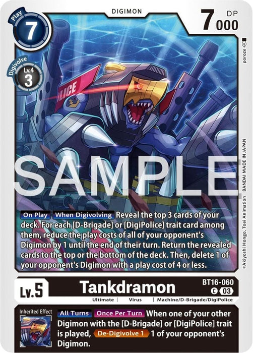 Tankdramon (#BT16-060 C) (Beginning Observer) Near Mint 