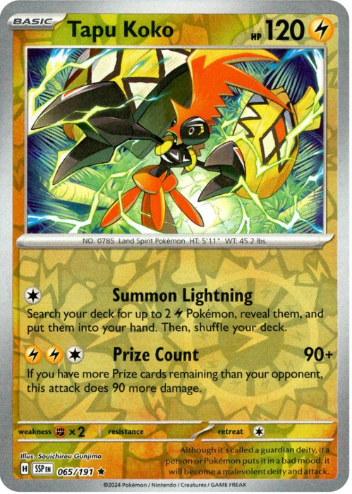 Tapu Koko (065/191) [Scarlet & Violet: Surging Sparks] 