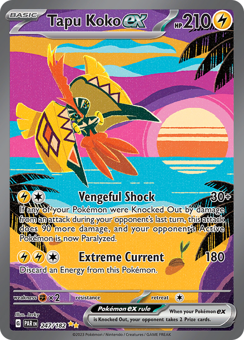 Tapu Koko ex (247/182) [Scarlet & Violet: Paradox Rift] 
