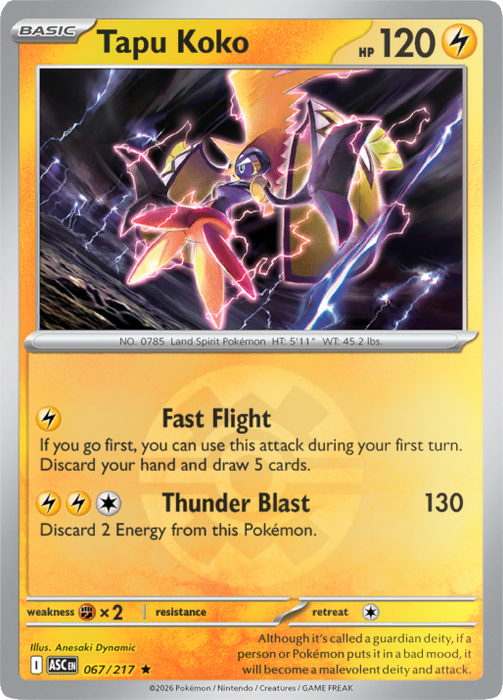 Tapu Koko (Quick Ball) (067/217) [Mega Evolution: Ascended Heroes]