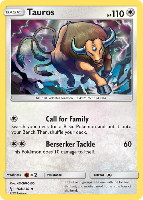 Tauros (164/236) [Sun & Moon: Unified Minds] 