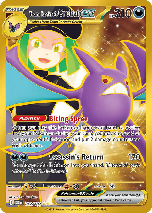 Team Rocket's Crobat ex (242/182) [Scarlet & Violet: Destined Rivals] 