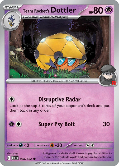 Team Rocket's Dottler (088/182) [Scarlet & Violet: Destined Rivals] 