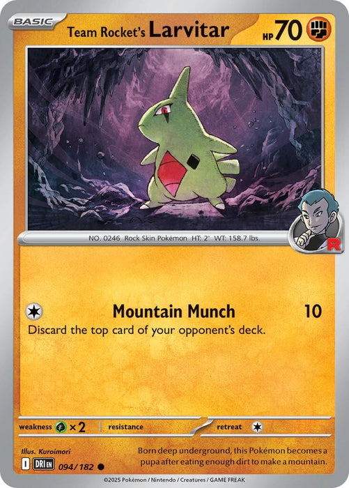 Team Rocket's Larvitar (094/182) [Scarlet & Violet: Destined Rivals] 