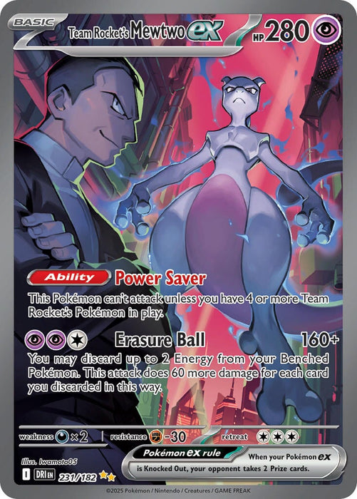 Team Rocket's Mewtwo ex (231/182) [Scarlet & Violet: Destined Rivals] 