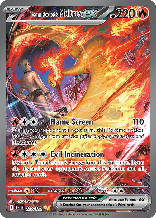 Team Rocket's Moltres ex (229/182) [Scarlet & Violet: Destined Rivals] 