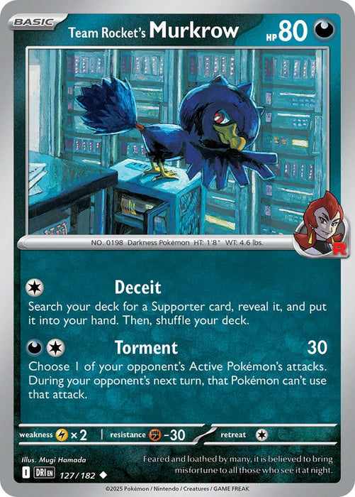 Team Rocket's Murkrow (127/182) [Scarlet & Violet: Destined Rivals] 