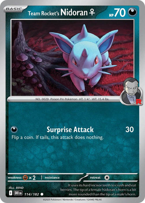 Team Rocket's Nidoran (114/182) [Scarlet & Violet: Destined Rivals] 