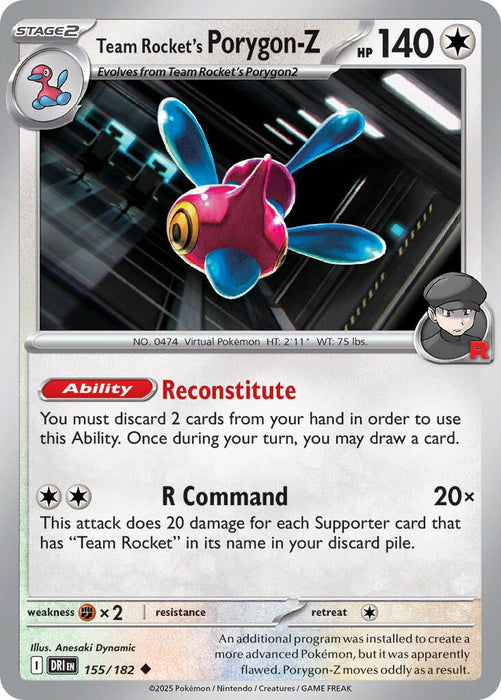 Team Rocket's Porygon-Z (155/182) [Scarlet & Violet: Destined Rivals] 