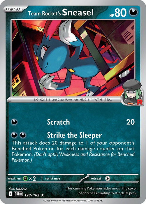 Team Rocket's Sneasel (128/182) [Scarlet & Violet: Destined Rivals] 