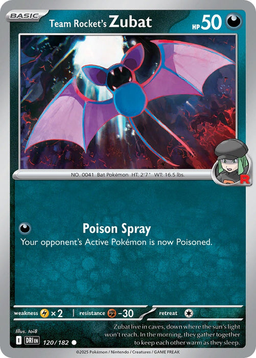 Team Rocket's Zubat (120/182) [Scarlet & Violet: Destined Rivals] 