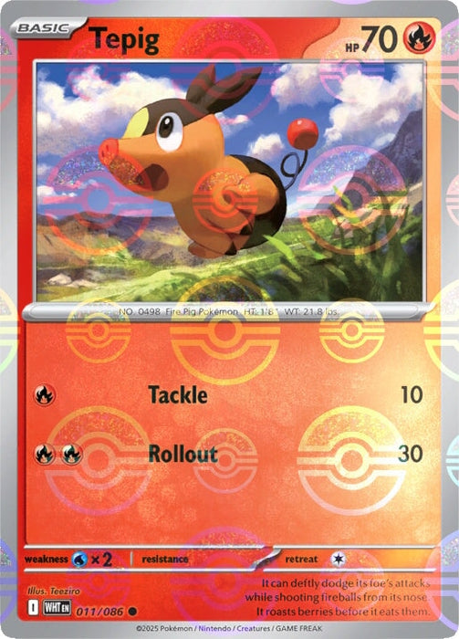 Tepig (011/086) (Poke Ball Pattern) [Scarlet & Violet: White Flare] 