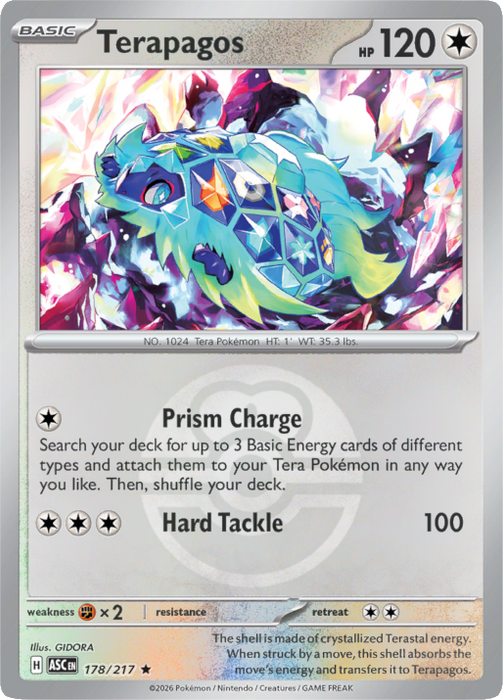 Terapagos (Love Ball) (178/217) [Mega Evolution: Ascended Heroes]