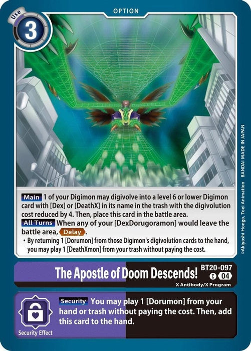 The Apostle of Doom Descends! (#BT20-097 C) (Release Special Booster 2.5) Near Mint 
