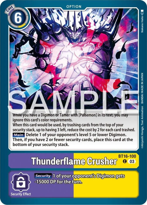 Thunderflame Crusher (#BT16-100 C) (Beginning Observer) Near Mint 