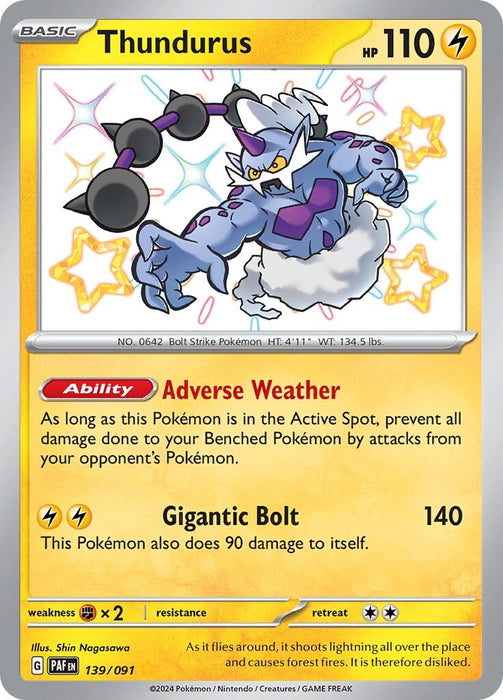 Thundurus (139/091) [Scarlet & Violet: Paldean Fates] 