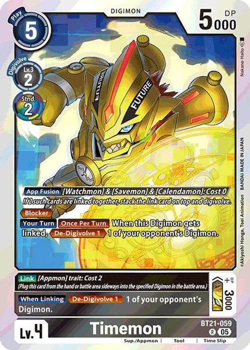 Timemon (#BT21-059 R) (World Convergence) Near Mint Foil 