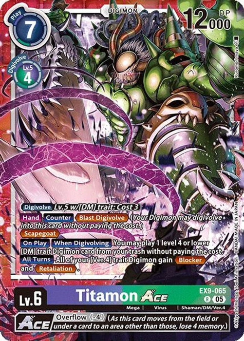 Titamon ACE (#EX9-065 R) (Versus Monsters) Near Mint Foil 