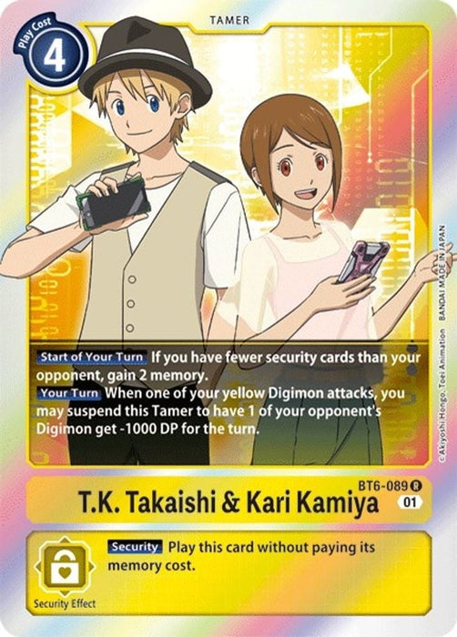T.K. Takaishi & Kari Kamiya (#BT6-089 R) (Double Diamond) Near Mint Foil 