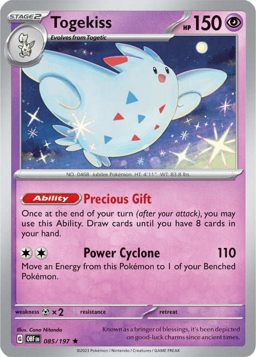 Togekiss (085/197) (Theme Deck Exclusive) [Scarlet & Violet: Obsidian Flames] 