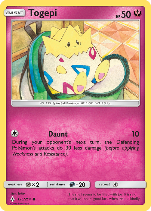 Togepi (136/214) [Sun & Moon: Unbroken Bonds] 