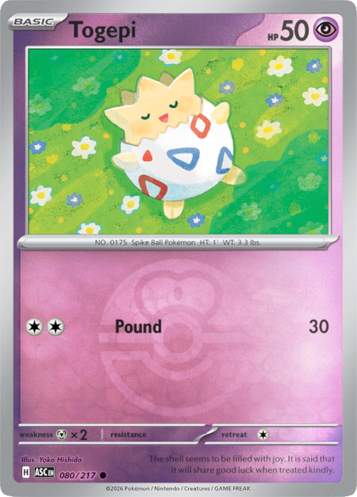 Togepi (Love Ball) (080/217) [Mega Evolution: Ascended Heroes]