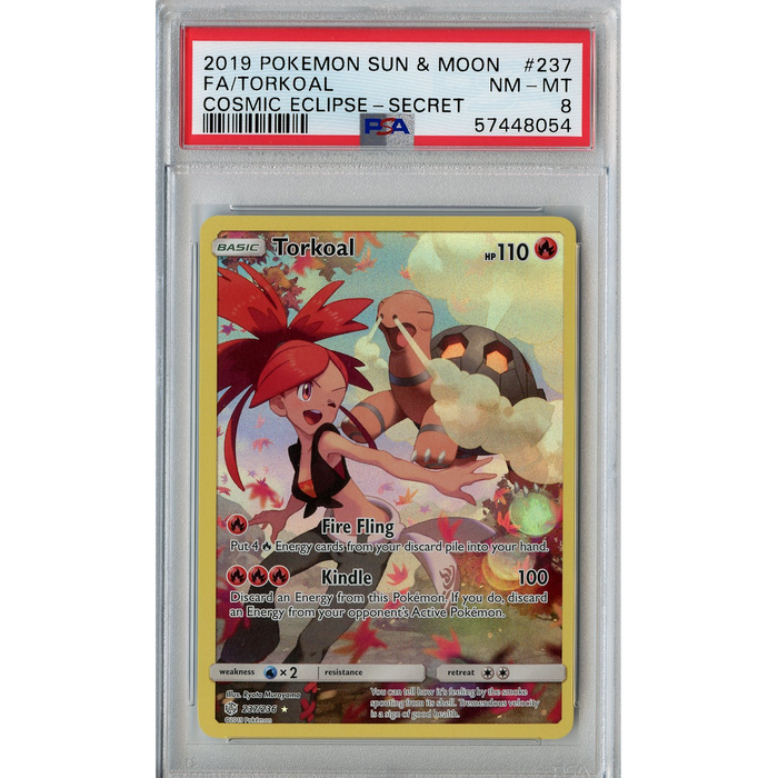 Torkoal (237/236) - Full Art - Cosmic Eclipse [PSA 8] 