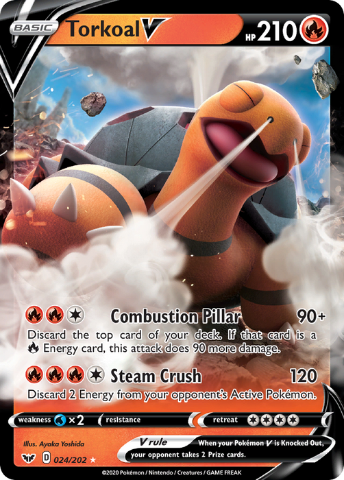 Torkoal V [SWSH01: Sword & Shield Base Set] 