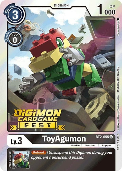ToyAgumon (Digimon Card Game Fest 2022) (#BT2-055 C) (Release Special Booster 1.0) Near Mint Foil 