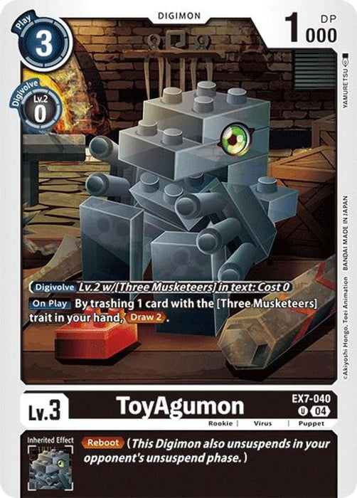 ToyAgumon - EX7-040 (#EX7-040 U) (Digimon LIBERATOR) Near Mint 