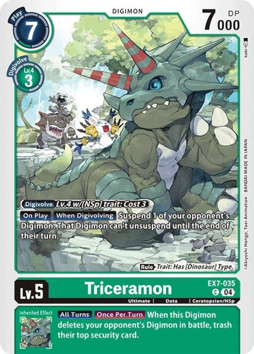 Triceramon (#EX7-035 C) (Digimon LIBERATOR) Near Mint 