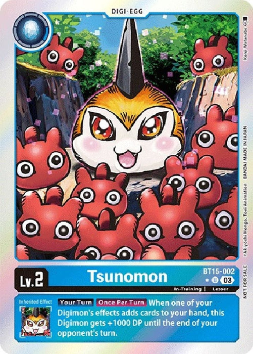 Tsunomon (Exceed Apocalypse Box Promotion Pack) (#BT15-002 U) (Exceed Apocalypse) Near Mint Foil 